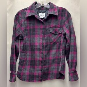 Country Clothes by Pendleton 100% Virgin Wool button-down shirt Size M Petite
